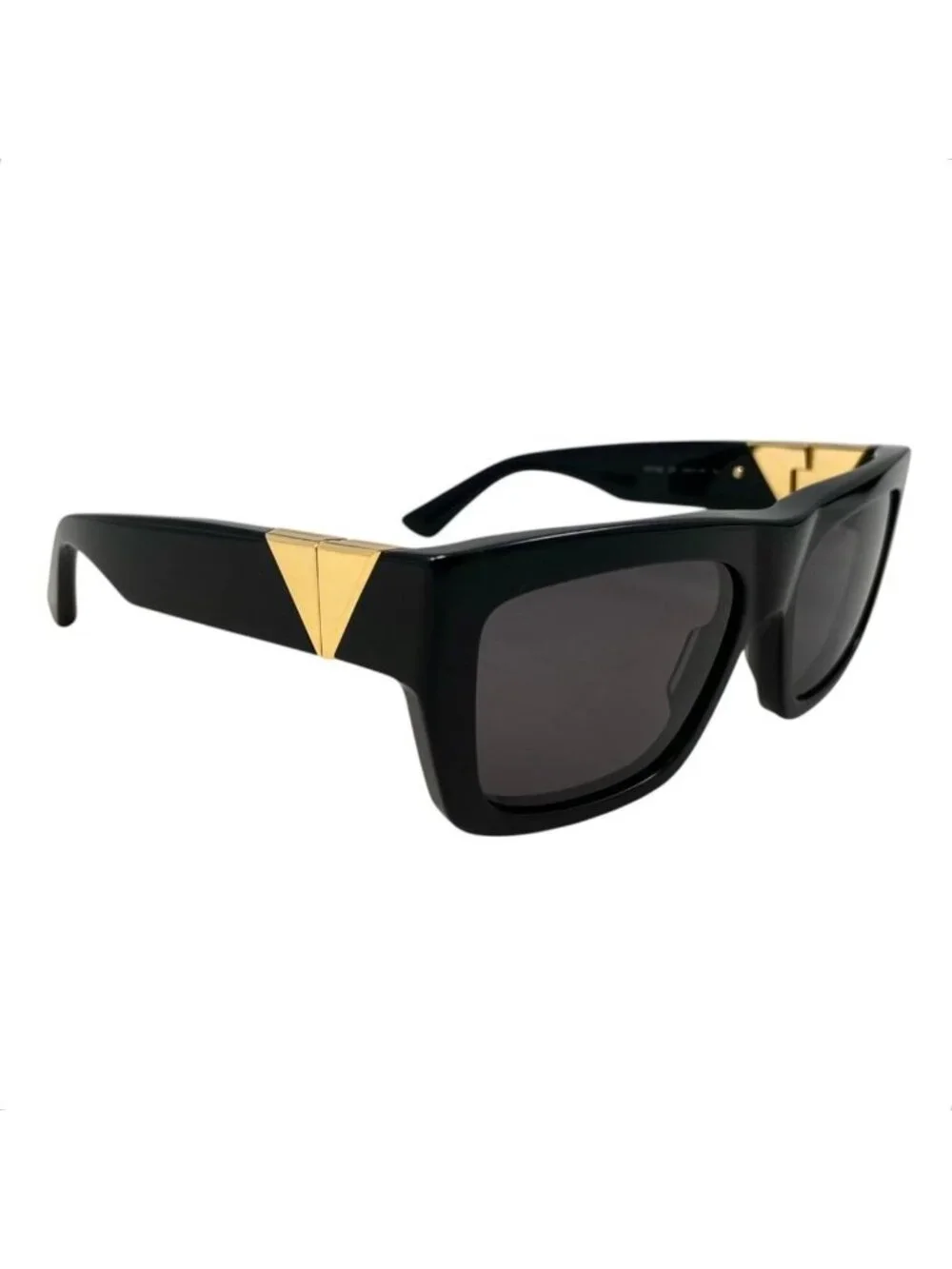 Bottega Veneta Sunglasses Square Frame BV Black Gold Eyewear